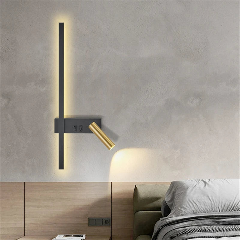 Nordic Modern LED Wall Lamp Creative Living Room Sofa Background Bedside Reading Decorative Light