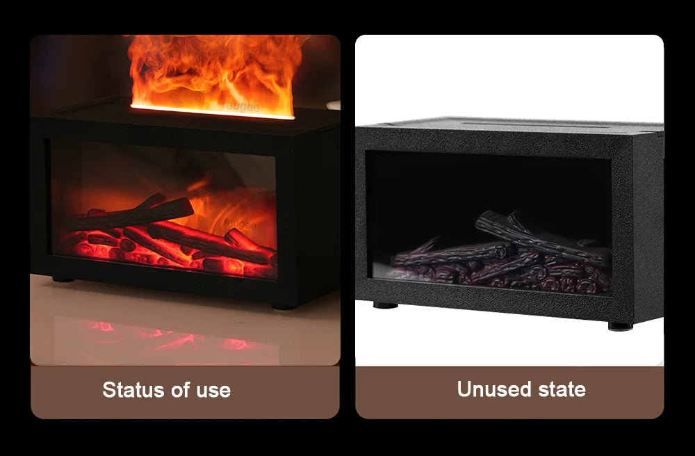 Fireplace Flame Aroma Diffuser – Desktop Aromatherapy Humidifier