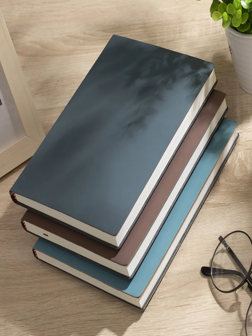 A5 PU Leather Notebook – 120-Page Waterproof Soft Cover Journal