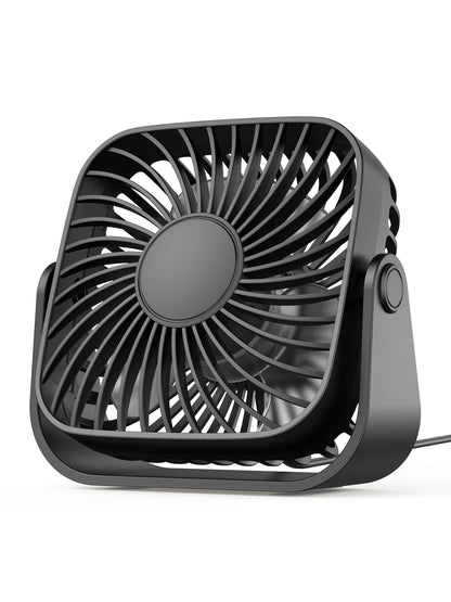 4Inch USB Mini Portable Fan for Camping 3 Speeds Quiet Desk Table Personal Fan 360°Adjustment