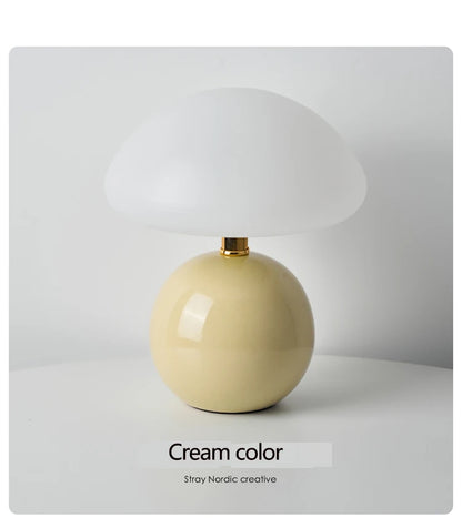 Ceramic Mushroom Table Lamp Bedside Bedroom Nightstand