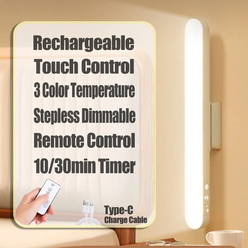 LED Magnetic Under Cabinet Light – USB Rechargeable Dimmable Strip