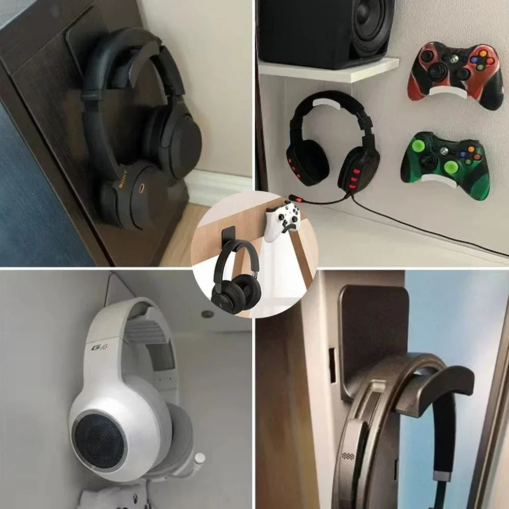Universal Headphone Stand – Under-Desk Headset Hanger