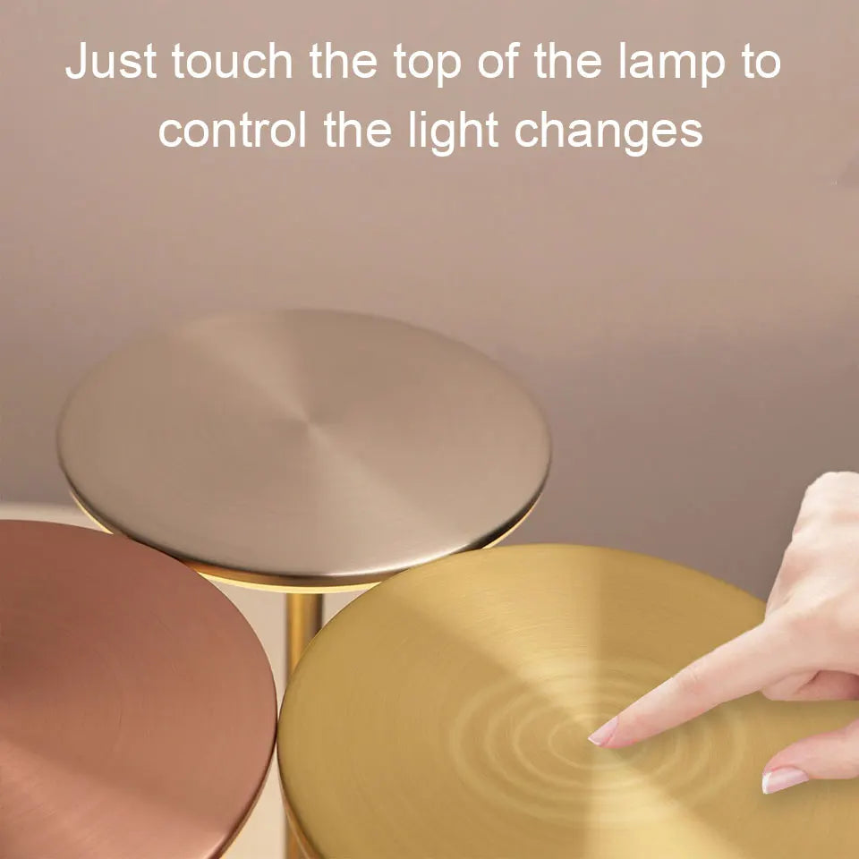 Rechargeable LED Table Lamp Touch Sensor Night Light Portable Cordless Bedroom Reading Desk