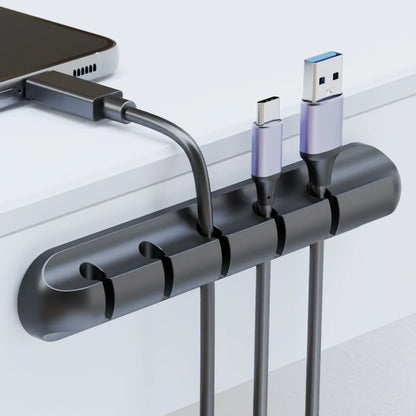 Adhesive Cable Management Clips Cord Organiser Desk Accessories Home Office USB Holder