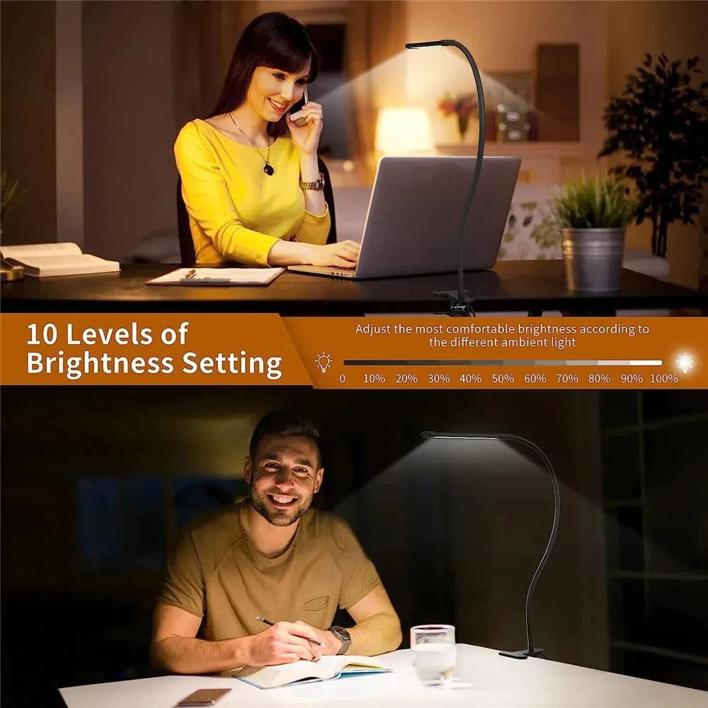 LED Architect Desk Lamp – Double Head Gooseneck 5 Colour Dimmer