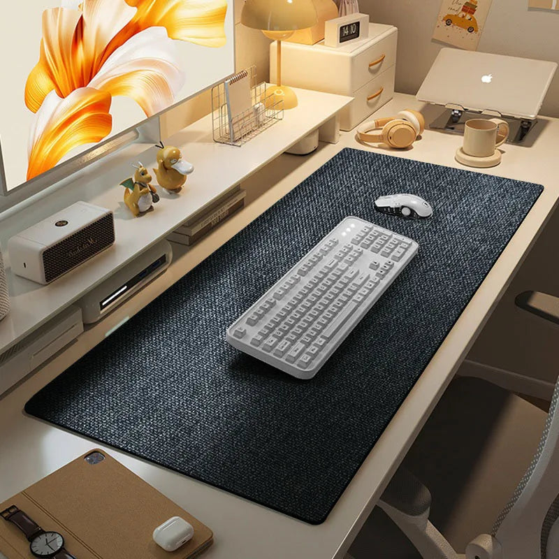 Gaming Mouse Pad 4mm Cotton Linen Large Desk Mat Non-Slip