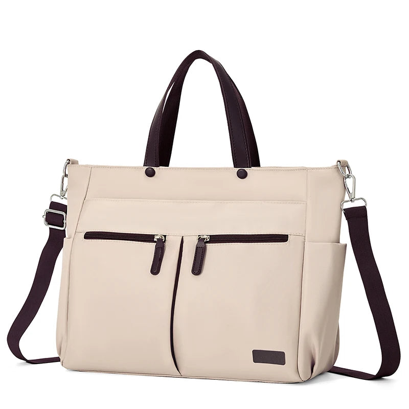 Nylon Ladies Laptop Bag Lightweight Shoulder Briefcase