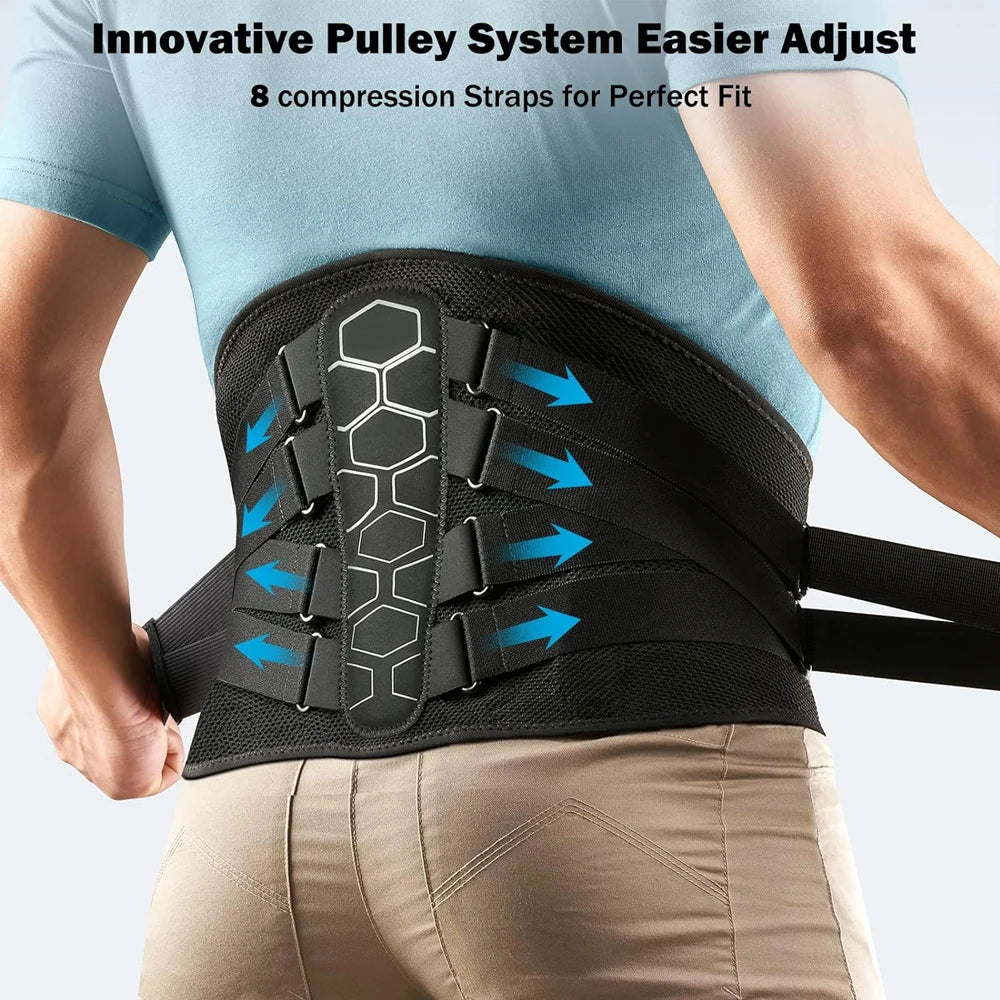 Lumbar Support Brace for Back Pain & Sciatica – Adjustable Belt