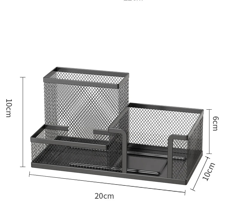 Mesh Desk Organizer Caddy 3 Compartments Study Home Office Storage