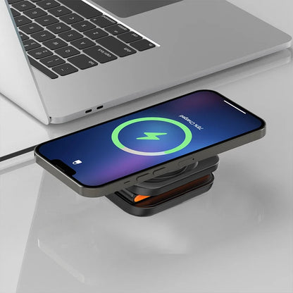 3-In-1 Foldable Charging Station and Portable Fast Magnetic Hold Wide Device Support