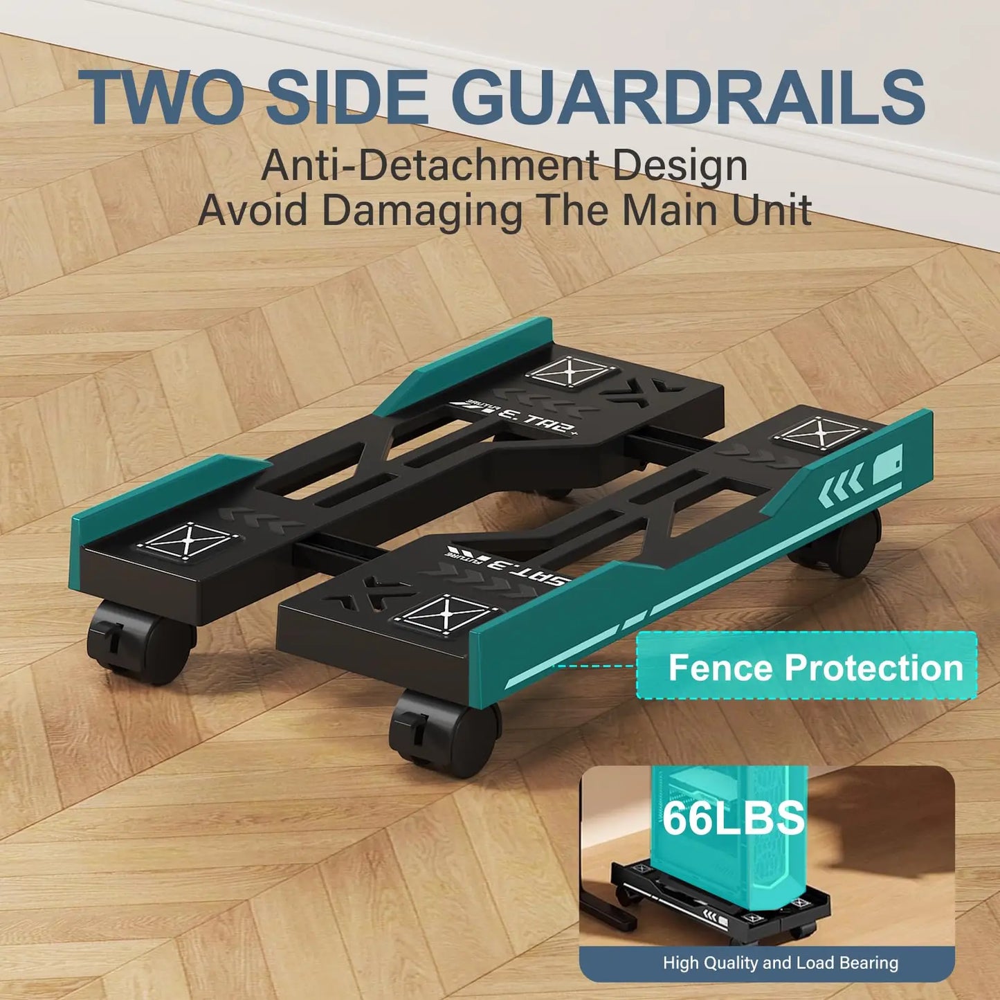 Adjustable CPU Stand with Wheels – Rolling PC Tower Holder