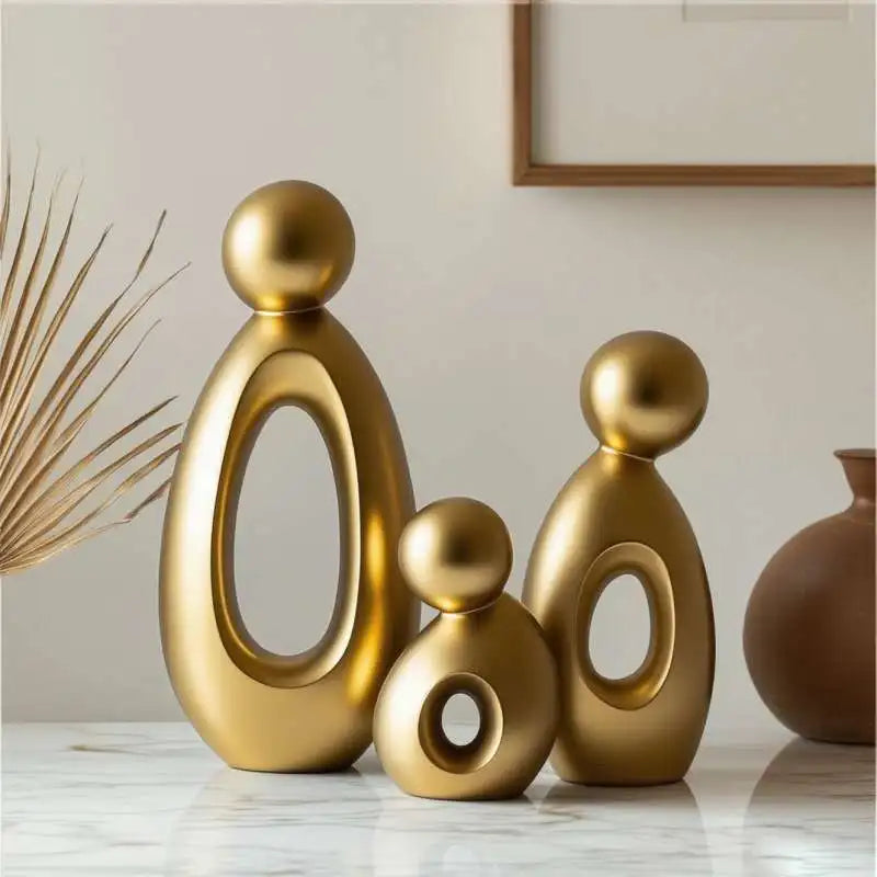 Family Statue Resin Sculpture Home Decor Figurine
