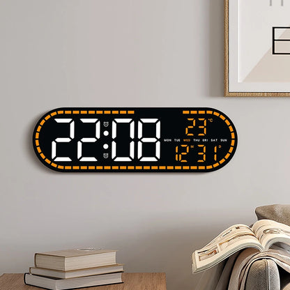 Large LED Digital Wall and Alarm Clock Big Bold Display Temperature Date and Week
