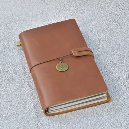 100% Genuine Leather Journal Refillable Travel Notebook Retro DIY Handmade Diary Sketchbook School