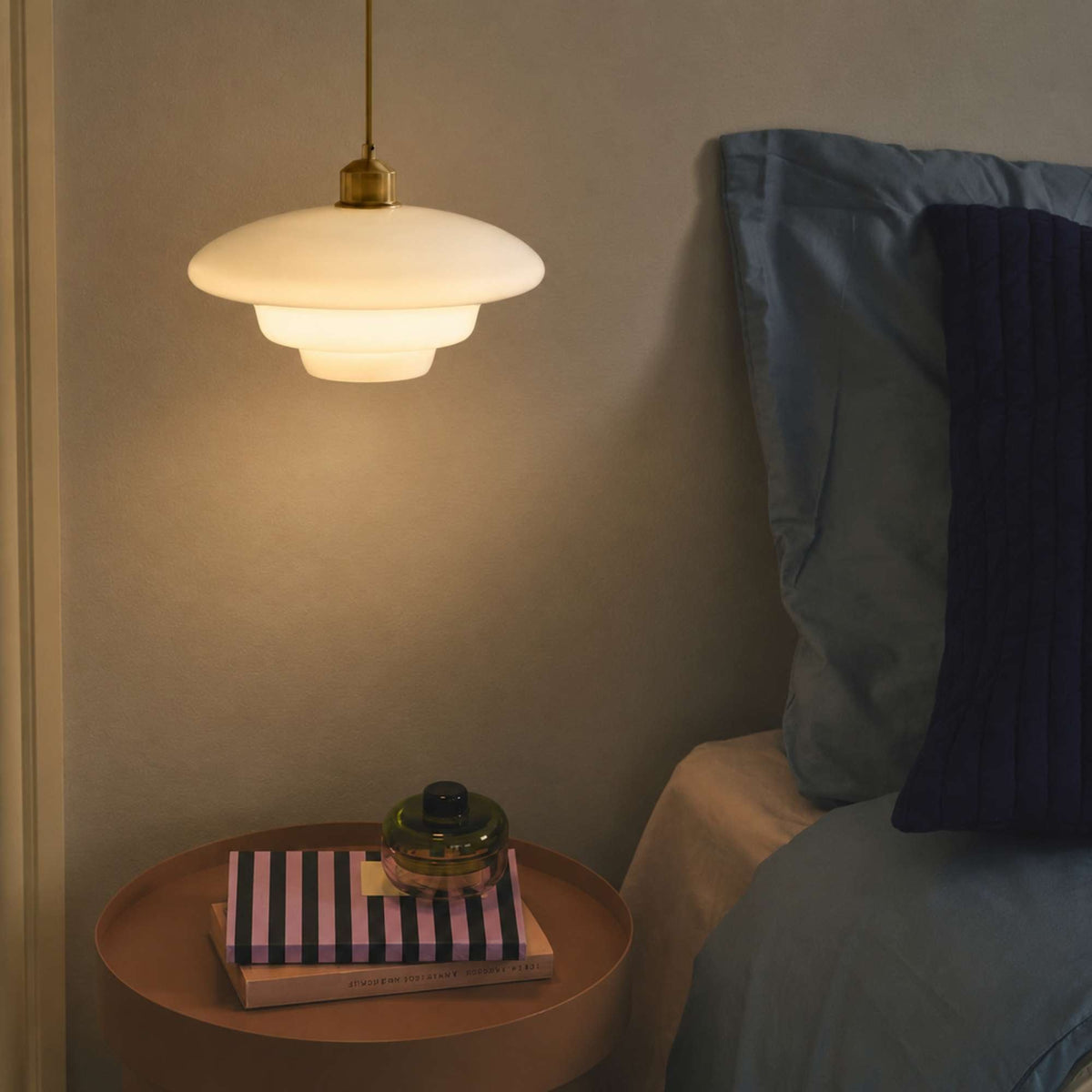 Nordic Glass Pendant Light 3-Colour LED Kitchen Dining Bedside