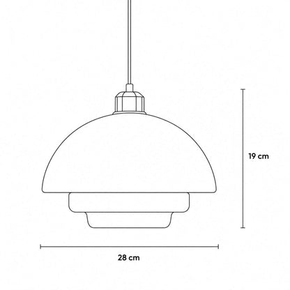Nordic Glass Pendant Light 3-Colour LED Kitchen Dining Bedside