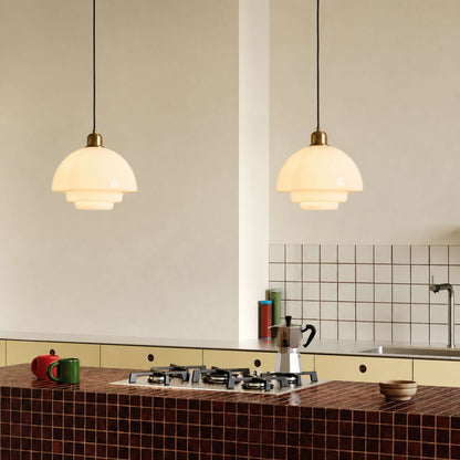 Nordic Glass Pendant Light 3-Colour LED Kitchen Dining Bedside