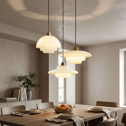 Nordic Glass Pendant Light 3-Colour LED Kitchen Dining Bedside