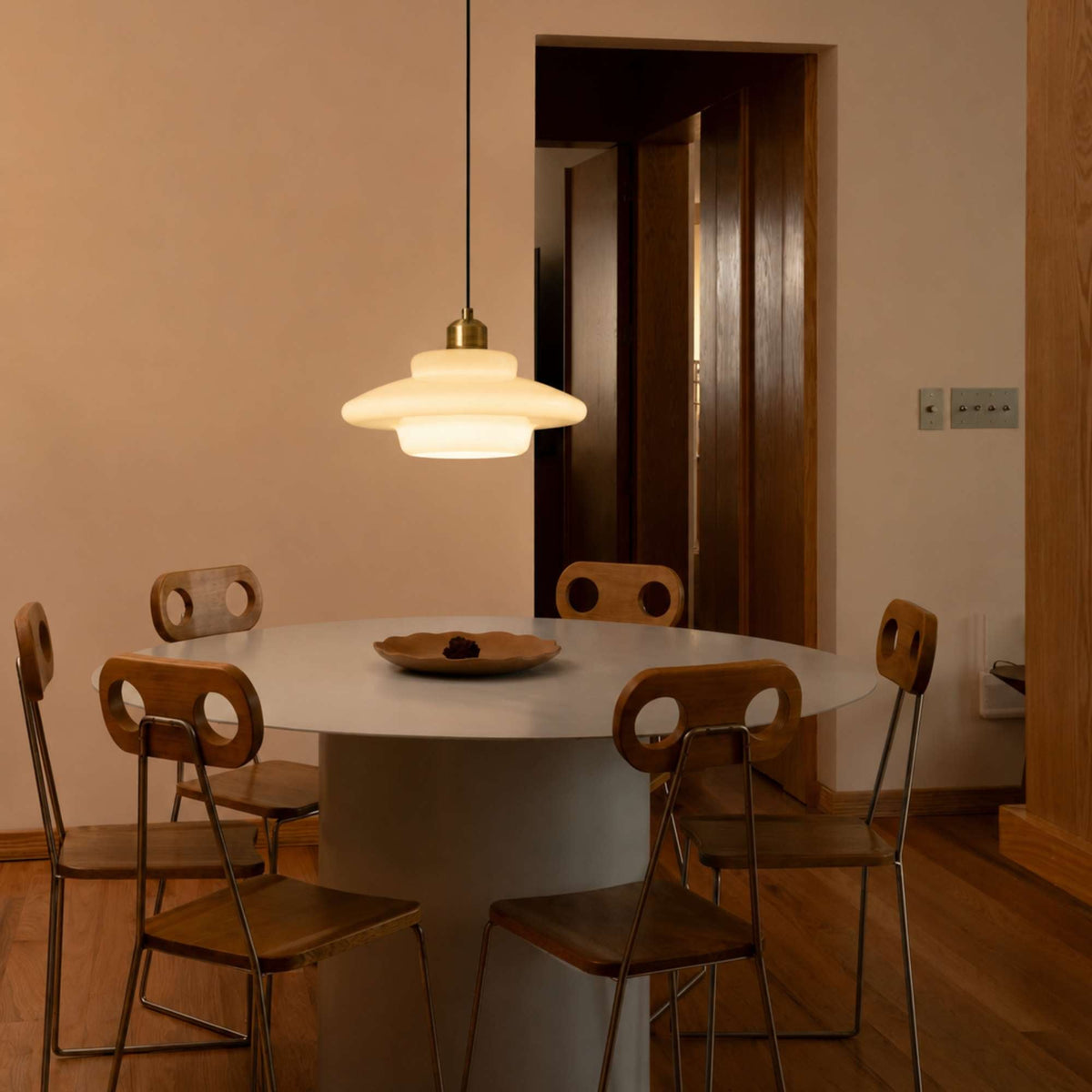 Nordic Glass Pendant Light 3-Colour LED Kitchen Dining Bedside