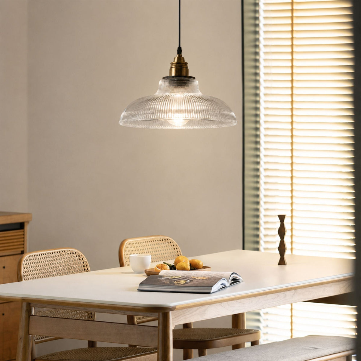 Nordic Vintage Coloured Glass Pendant Light Kitchen Dining Bar E27