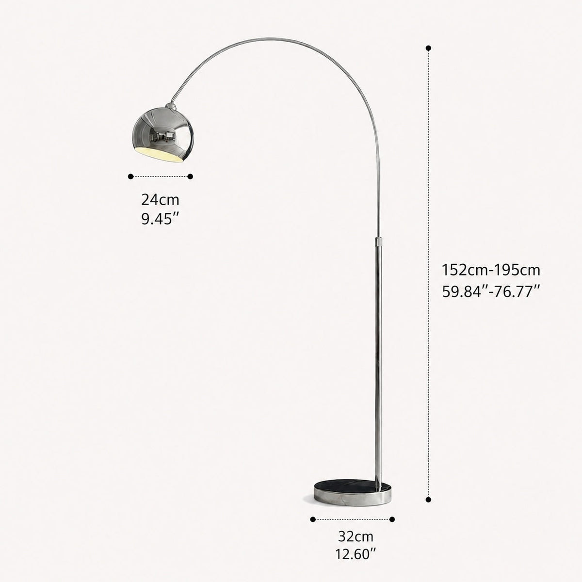 Angler Floor Lamp Matte Black Adjustable LED Metal