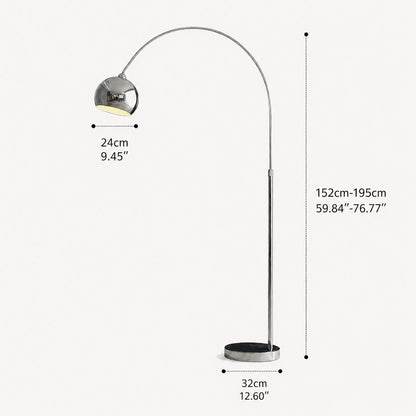 Angler Floor Lamp Matte Black Adjustable LED Metal