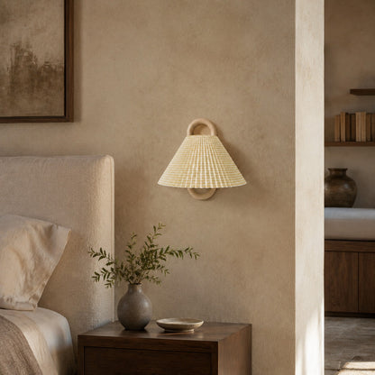 Minimalist Wall Light Wall Mounted Beech Wood Base