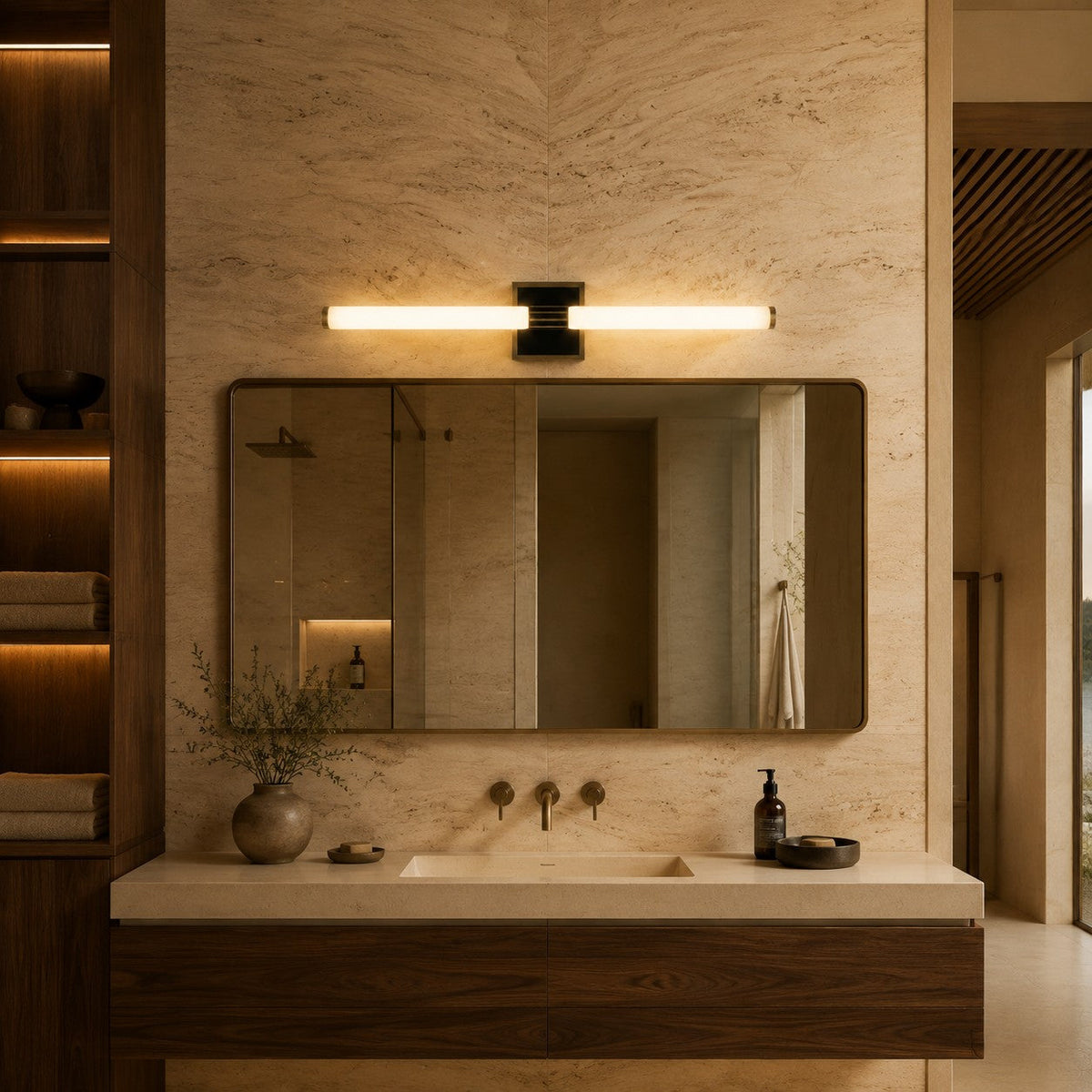 Linear Aluminium & Acrylic LED Wall Light Vertical or Horizontal Vanity Sconce