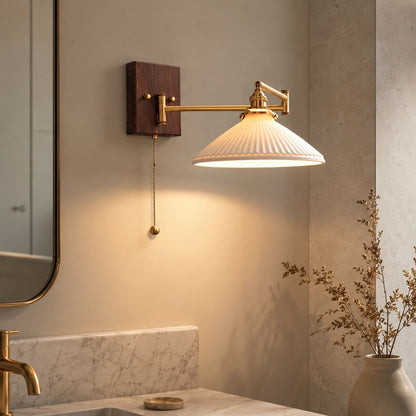 Ceramic Wall Lamp Wall Mounted Dimmable LED Sconce