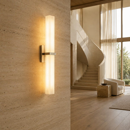 Stainless Steel Glass Panel LED Wall Light Bathroom & Hallway Sconce