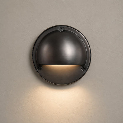 Compact Round Metal LED Wall Sconce