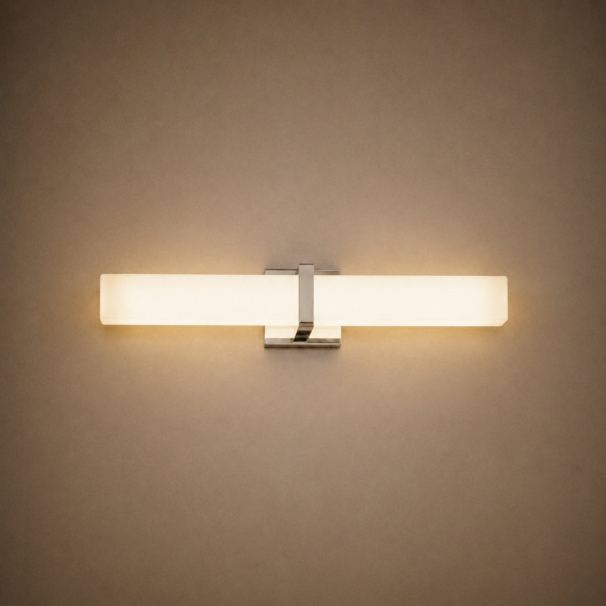 Stainless Steel Glass Panel LED Wall Light Bathroom & Hallway Sconce