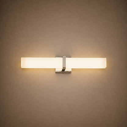 Stainless Steel Glass Panel LED Wall Light Bathroom & Hallway Sconce