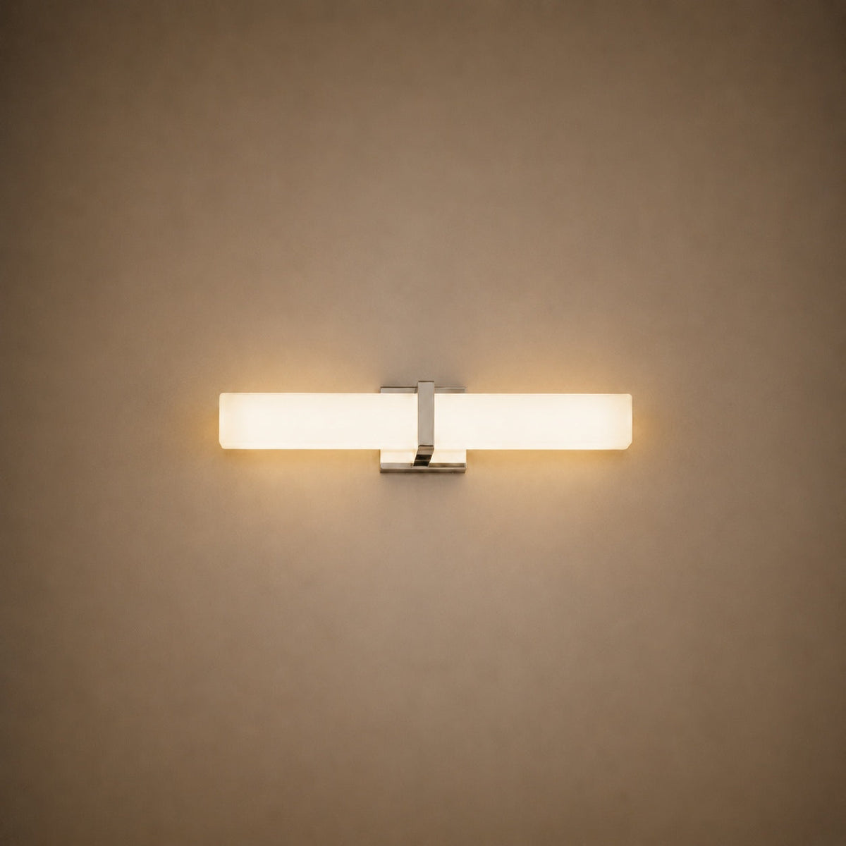 Stainless Steel Glass Panel LED Wall Light Bathroom & Hallway Sconce