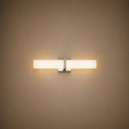 Stainless Steel Glass Panel LED Wall Light Bathroom & Hallway Sconce