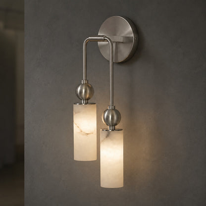 Flush Mount Glass Wall Light Adjustable LED Sconce