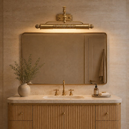 Adjustable Brass LED Wall Sconce 45–76cm Bedside & Living Room Light