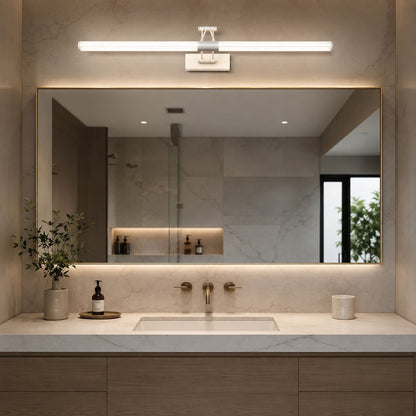 Foldable Twin-Arm LED Vanity Light 360° Acrylic Cylinder 48–78cm
