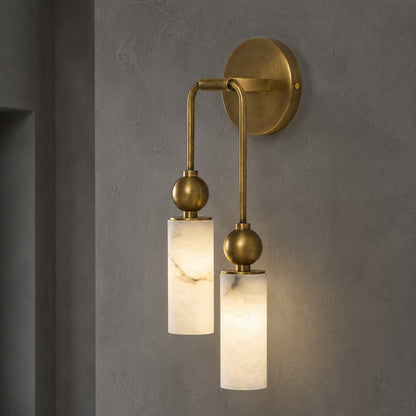 Flush Mount Glass Wall Light Adjustable LED Sconce
