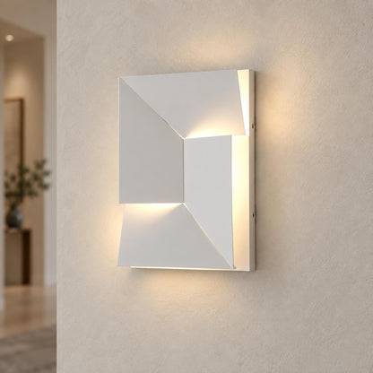 Folded Aluminium Wall Sconce Geometric LED Adjustable