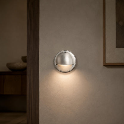Compact Round Metal LED Wall Sconce