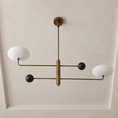 Antique Brass Metal Chandelier 5-Light LED