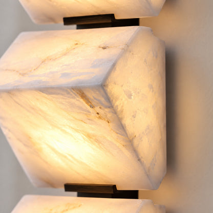 Stepped Alabaster Wall Light LED Wall Mounted Sconce