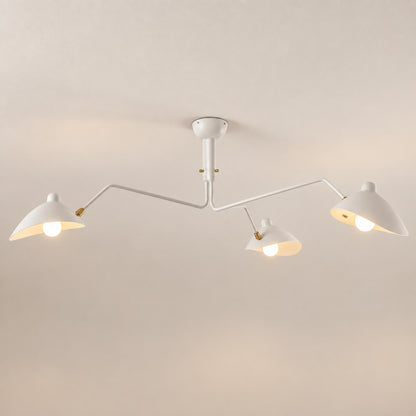 Adjustable Multi-Arm LED Flush Mount Ceiling Light Metal 3 or 6 Light