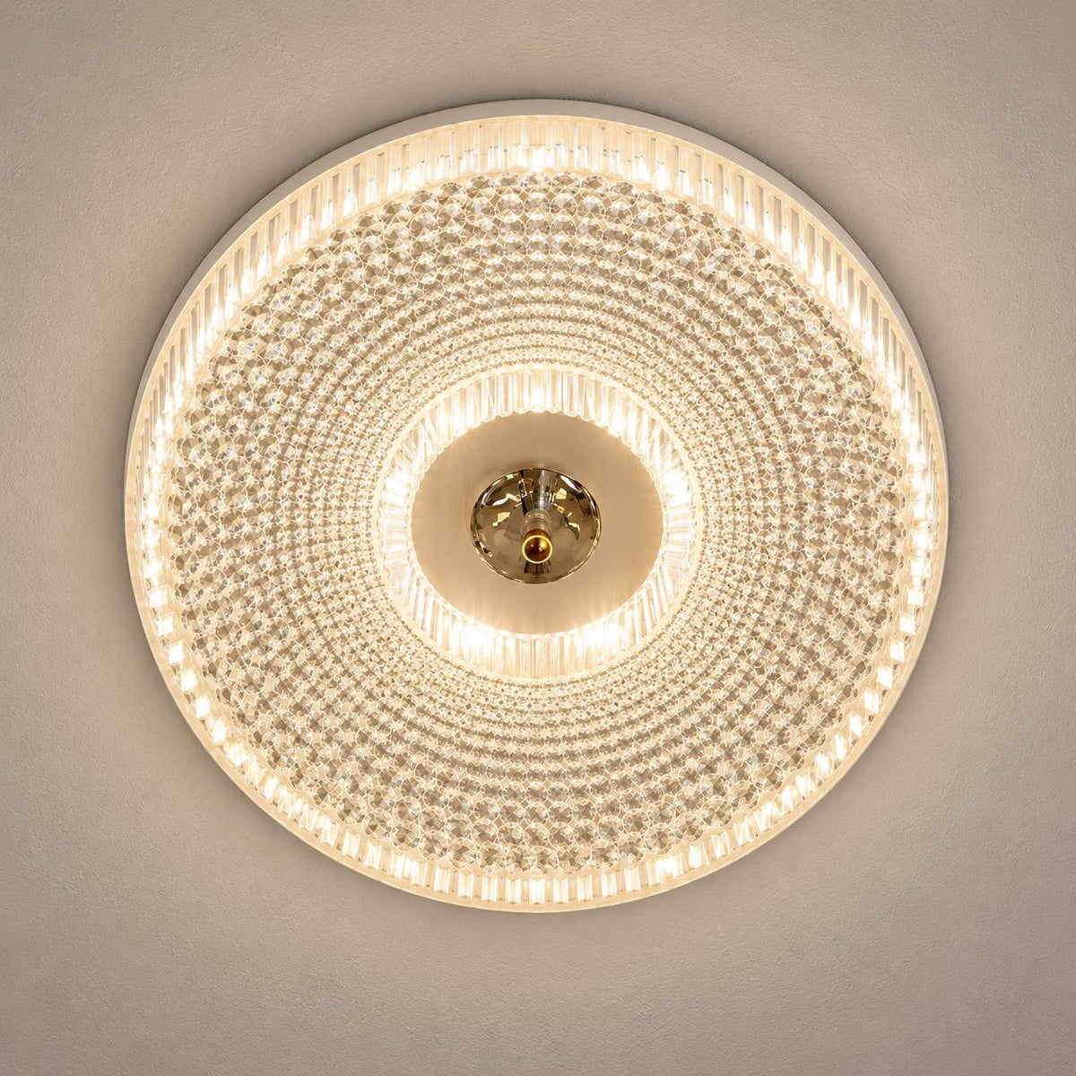 Modern LED Flush Mount Ceiling Light Aluminum Dimmable 12 Inch Diameter Energy Efficient Fixture