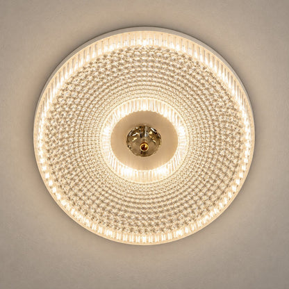 Modern LED Flush Mount Ceiling Light Aluminum Dimmable 12 Inch Diameter Energy Efficient Fixture