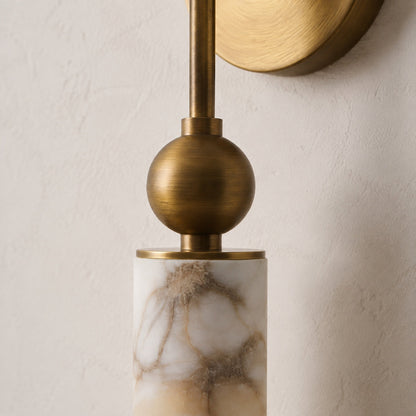 Flush Mount Glass Wall Light Adjustable LED Sconce