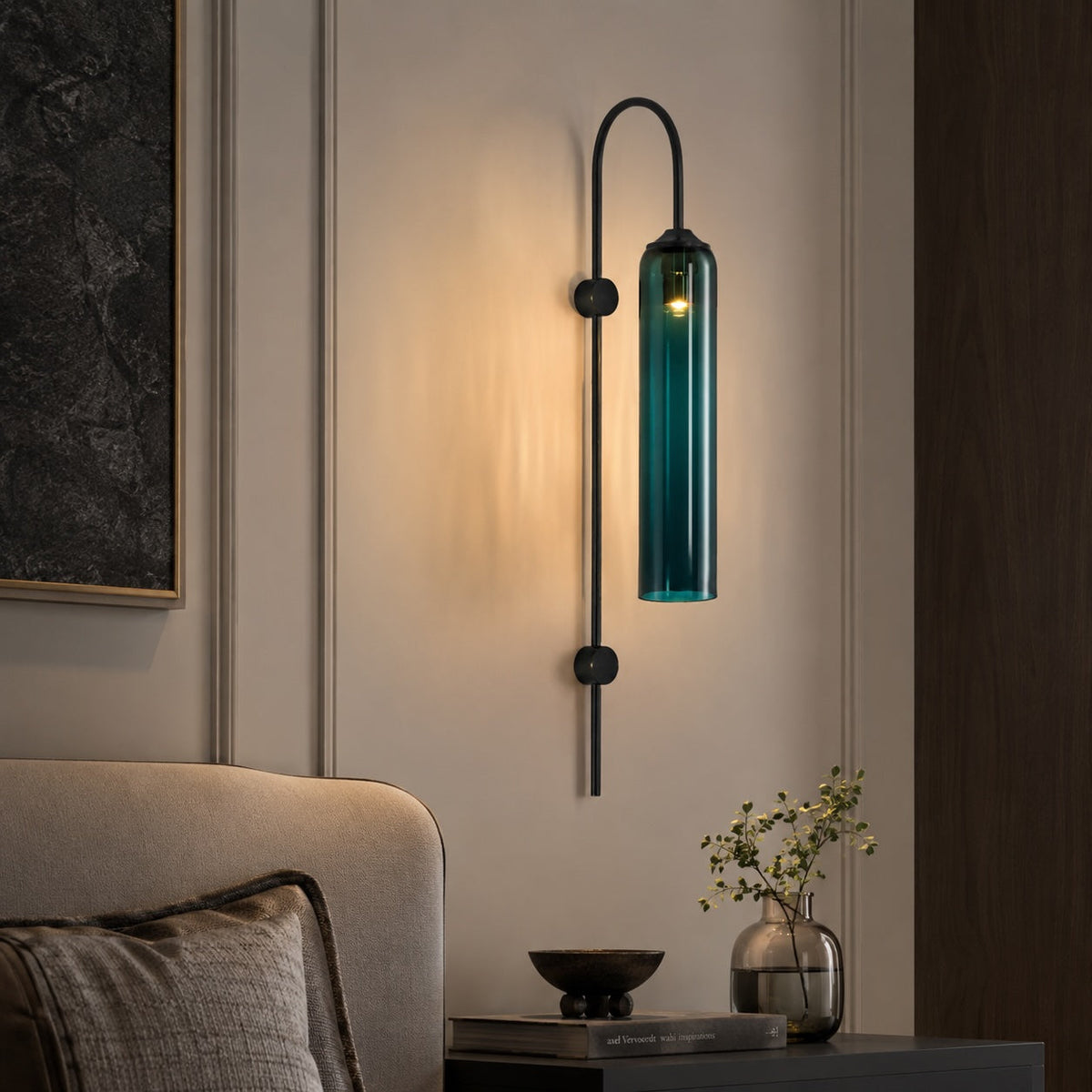 Glass Shade Wall Light Wall Mounted Dimmable LED Sconce