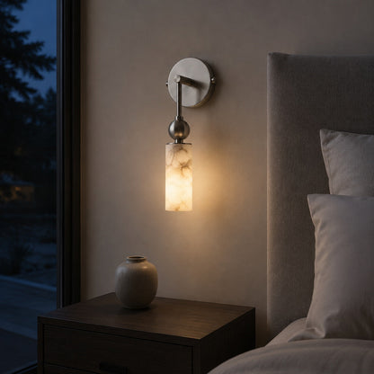 Flush Mount Glass Wall Light Adjustable LED Sconce